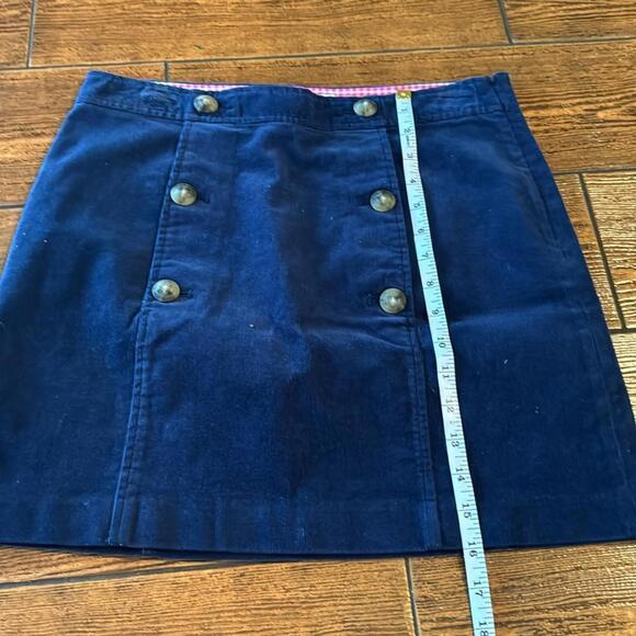 Vineyard Vines Blue Corduroy Mini Skirt Sz. 2 - Picture 3 of 5